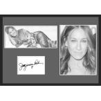 10種類!Sarah Jessica Parker/サラ・ジェシカ・パーカー/女優/SATC/サインプリント&証明書付きフレーム/BW/モノクロ/ディスプレイ(2-3W)