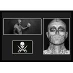 10種類!Rick Genest/リック・ジェネスト/Zombie Boy/ゾンビボーイ/刺青タトゥーモデル/証明書付きフレーム/BW/モノクロ/ディスプレイ(4-3W)