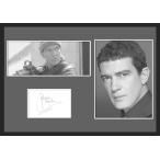 10種類!Antonio Banderas/アントニオ・バンデラス/サインプリント&amp;証明書付きフレーム/BW/モノクロ/ディスプレイ (6-3W)