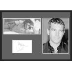 10種類!Antonio Banderas/アントニオ・バンデラス/サインプリント&amp;証明書付きフレーム/BW/モノクロ/ディスプレイ (9-3W)
