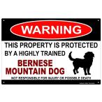 雑貨【Bernese Mountain Dog/バーニーズ・マウンテン・ドッグ】WARNING/警告/ヤードサイン/メタルプレート/ブリキ看板/Tin Sign-10
