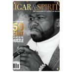 ブリキ看板【50セント/50 Cent】セレブ/ヒップホップ/MC/音楽/ポスター/マガジン風/雑誌/インテリア/サビ風-11