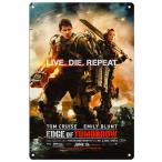 映画 トム・クルーズ Tom Cruise オール・ユー・ニード・イズ・キル  Edge of Tomorrow メタルプレート ブリキ看板 サビ風なし -8