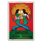 ブリキ看板【Rock Poster/ロックポスター】雑貨/ヴィンテージ風/メタルプレート/レトロアンティーク風/191-Crosby,Stills,Nash&Young 1969