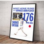 ポスター 【 MLB ロサンゼルス・ドジャース 日本人新記録176号ホームラン 】poster フレーム付 A4 297×210mm (1) -11