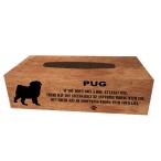 【Young Eight/Y8】Wood Tissue box/ウッドティッシュケース/愛犬【Pug dog/パグ・ドッグ】ティッシュボックス/木-41
