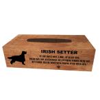【Young Eight/Y8】Wood Tissue box/ウッドティッシュケース/愛犬【Irish Setter Dog/アイリッシュ・セッター】ティッシュボックス/木-23
