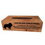 【Young Eight/Y8】Wood Tissue box/ウッドティッシュケース/愛犬【キャバリア・キング・チャールズ・スパニエル】ティッシュボックス/木12