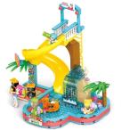 ブロック互換 レゴ 互換品 レゴ  水上プールシリーズ プールと灯台ライト付き 2個セット 夏の楽園 女の子 レゴブロック LEGO クリスマス プレゼント