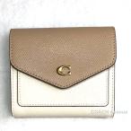 ショッピングコーチ 財布 残り一点 コーチ COACH C2619 ウィン スモール ウォレット カラーブロック チョーク トープ マルチ 折りたたみ財布 正規店商品 送料無料