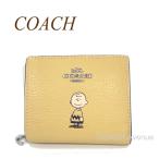 コーチ COACH X PEANUTS CBN90 スナップ ウォレット チャーリー ヘイ マルチ イエロー 黄色 スヌーピー アウトレット 折りたたみ財布 送料無料