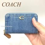 ショッピングcoach 人気のデニムが可愛い コーチ COACH CS129 デニム スモール ジップ アラウンド カード ケース 正規店商品 送料無料