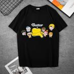 ショッピングbts butter 新品 新作 BTS Tシャツ 男女兼用 大人用 子供用 半袖 応援服 丸首 韓流グッズ レディース メンズウェア 夏物 グッズ 夏 服 防弾少年団 BUTTER