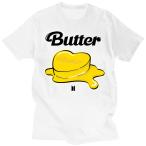 ショッピングbts butter 新品 BT21 Tシャツ BUTTER 男女兼用 大人用 子供用 韓流グッズ レディース メンズ ウェア 夏物 グッズ 服 防弾少年団 半袖 応援服 丸首 BTS 夏