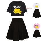 ショッピングbts butter BTS 上下セット レディース  Tシャツ 半袖 スカート 服 グッズ 女性 韓流グッズ ウェア セットアップ 上下 女の子 防弾少年団