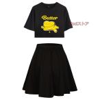 ショッピングbts butter BTS 上下セット レディース  Tシャツ 半袖 スカート 服 グッズ 女性 韓流グッズ ウェア セットアップ 上下 女の子 防弾少年団