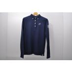  б/у [ снижение цены ] New balance Golf женский длинный рукав кнопка down рубашка-поло 1(M) темно-синий весна осень letter pack почтовый сервис плюс отправка возможно 82476