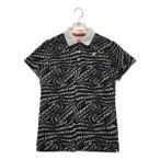  б/у [SALE] New balance Golf New Balance golf женский рубашка-поло с коротким рукавом 2(L) чёрный Logo общий рисунок кошка pohs отправка возможно 91501