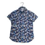  б/у [SALE] Munsingwear одежда Munsing wear женский рубашка-поло с коротким рукавом M темно-синий × синий темно-синий общий рисунок кошка pohs отправка возможно 92680