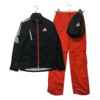 coco б/у Adidas adidas мужской непромокаемая одежда S темно-синий красный 2WAY верх и низ упаковочный пакет имеется letter pack почтовый сервис плюс отправка возможно 96895