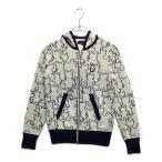  б/у [SALE] Callaway Callaway женский вязаный внешний S белый × темно-синий двойной Zip Parker letter pack почтовый сервис плюс отправка возможно 97573