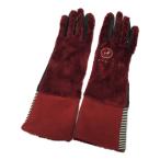 coco б/у [ снижение цены ] Heal Creek HEAL CREEK перчатка 21cm wine red зимний обе рука мех кошка комплектация отправка возможно 100080