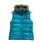 coco б/у 23 район Golf женский жилет 1(M) оттенок голубого двусторонний проверка мех letter pack почтовый сервис плюс отправка возможно 103897