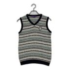 coco б/у [ снижение цены ] Beams Golf BEAMSGOLF женский вязаный лучший M темно-синий серия темно-синий серия окантовка letter pack почтовый сервис плюс отправка возможно 104109
