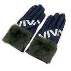 coco не использовался товар viva Heart VIVA HEART перчатка 42 22~23cm темно-синий темно-синий женский зимний обе рука мех кошка pohs отправка возможно 108138
