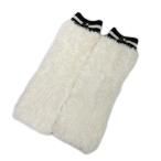 coco б/у aruchibioarchivio гетры белый искусственный мех надеть обувь . вязаный letter pack почтовый сервис плюс отправка возможно 108215