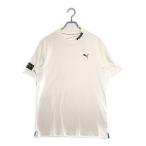  б/у [SALE] Puma PUMA мужской рубашка с коротким рукавом XL белый белый mok шея Logo нашивка кошка pohs отправка возможно 115270