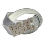 coco б/у wakWAAC ремень серебряный 3D Logo пряжка letter pack почтовый сервис плюс отправка возможно K017789