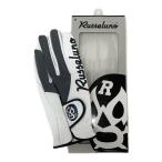 coco не использовался товар russell noRUSSELUNO левый для перчатка M 23~24cm белый ru коричневый нашивка с одной стороны перчатка кошка комплектация отправка возможно K019724