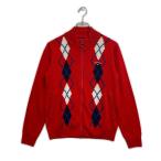 coco б/у [ снижение цены ] Callaway Callaway женский вязаный внешний M красный полный Zip a-ga il рисунок letter pack почтовый сервис плюс отправка возможно K025392