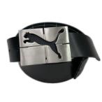 б/у [ снижение цены ] Puma PUMA ремень черный & темно-синий серия проверка двусторонний довольно большой пряжка letter pack почтовый сервис плюс отправка возможно K027346