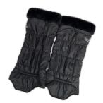 coco б/у Munsingwear одежда Munsing wear гетры чёрный средний хлопчатник ввод внутри сторона флис надеть обувь . боа letter pack почтовый сервис плюс отправка возможно K027489