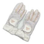  б/у Adidas Golf adidas GOLF перчатка M 19cm белый белый обе рука перчатка Logo общий рисунок осень-зима для кошка pohs отправка возможно K029621