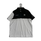  б/у ga коричневый Golf мужской рубашка-поло с коротким рукавом XL черный / белый оттенок черного bai цвет . пот скорость .UV cut кошка pohs отправка возможно K032421