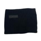  б/у пчела ya-z8YARDS защита горла "neck warmer" чёрный черный ребра вязаный простой с изнанки флис кошка pohs отправка возможно K034031
