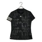  б/у Adidas Golf adidas GOLF женский рубашка с коротким рукавом M чёрный черный mok шея общий рисунок кошка pohs отправка возможно K034233