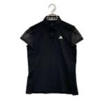  б/у Adidas Golf adidas GOLF женский рубашка-поло с коротким рукавом L черный чёрный сетка кошка pohs отправка возможно K035065