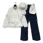 coco б/у Adidas Golf женский непромокаемая одежда M белый × темно-синий 2WAY верх и низ шляпа & упаковочный пакет есть точка рисунок letter pack почтовый сервис плюс отправка возможно K036494
