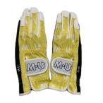  не использовался товар M You спорт MU SPORTS перчатка S 17~18cm желтый монограмма общий рисунок ногти cut обе рука кошка pohs отправка возможно K036857