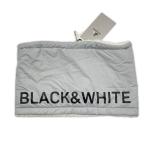  не использовался товар черный & белый BLACK&amp;WHITE защита горла "neck warmer" незначительный серый & белый внутри сторона боа Logo принт кошка pohs отправка возможно K037150