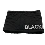  не использовался товар черный & белый BLACK&amp;WHITE защита горла "neck warmer" свободный чёрный черный Logo принт внутри сторона боа кошка pohs отправка возможно K037151