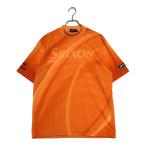  б/у [ снижение цены ] Srixon SRIXON мужской рубашка с коротким рукавом L orange mok шея окантовка общий рисунок кошка pohs отправка возможно K0499