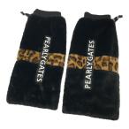 coco б/у [ снижение цены ] Pearly Gates гетры свободный черный × Leopard чёрный искусственный мех letter pack почтовый сервис плюс отправка возможно K3093