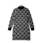  б/у [ снижение цены ]m-ta морской muta MARINE женский вязаный One-piece 2(M) темно-синий × белый mok шея letter pack почтовый сервис плюс отправка возможно K4332