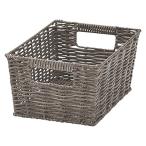 ＰＰストローバスケット ハーフ 浅型 4517657592308 ちどり産業 カラーボックス バスケット グレー キッチン リビング 洗面所 収納