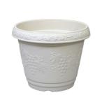 アップルウェアー クレストプランター丸３８０型ホワイトWH ホワイト 4905980124981 園芸用品 ガーデニング用品 植木鉢 プランター